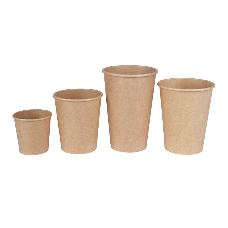 5/7/9/9/12 onças com copo de papel Kraft impresso de PE