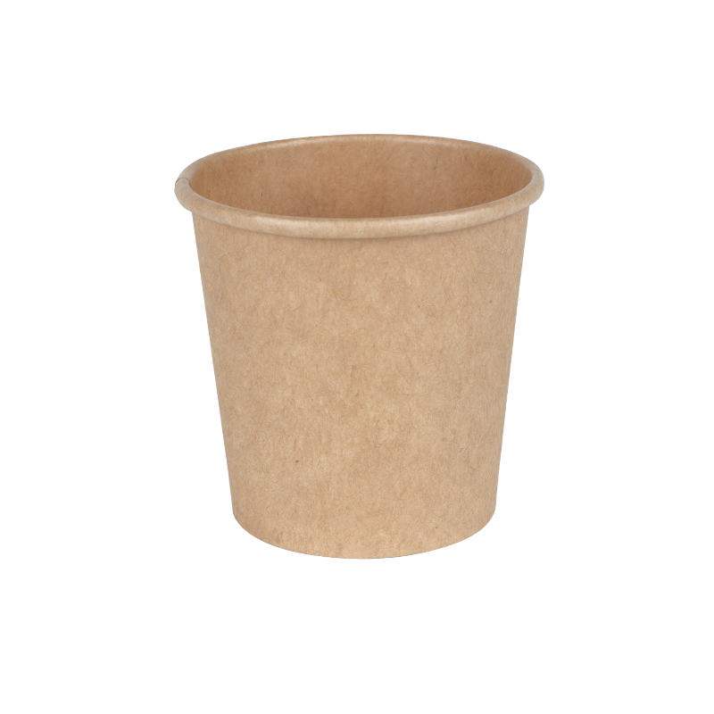 5 onças de copo de papel Kraft sem plástico